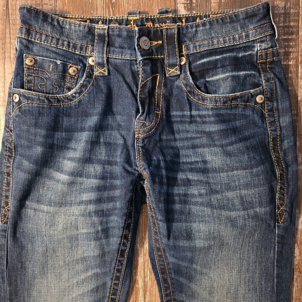 Men's Rock Revival Tommy Straight Leg Blue Jeans Size 30 - Picture 2 of 13